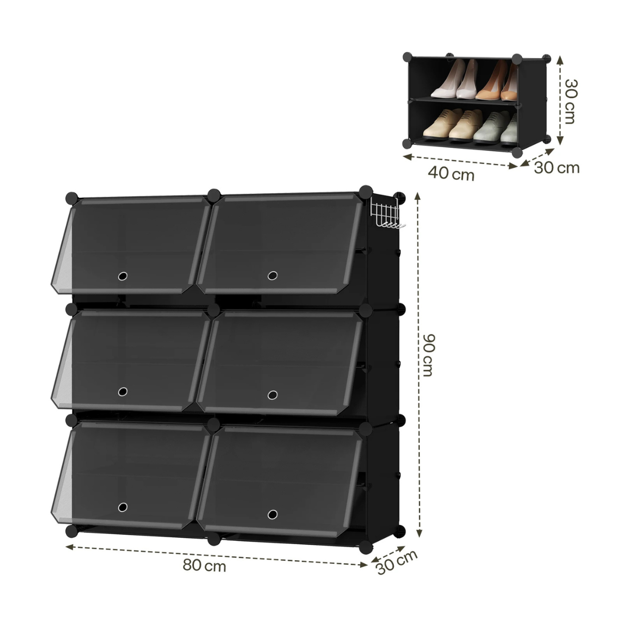 Compact Foldable and Modular Shoe Cabinet