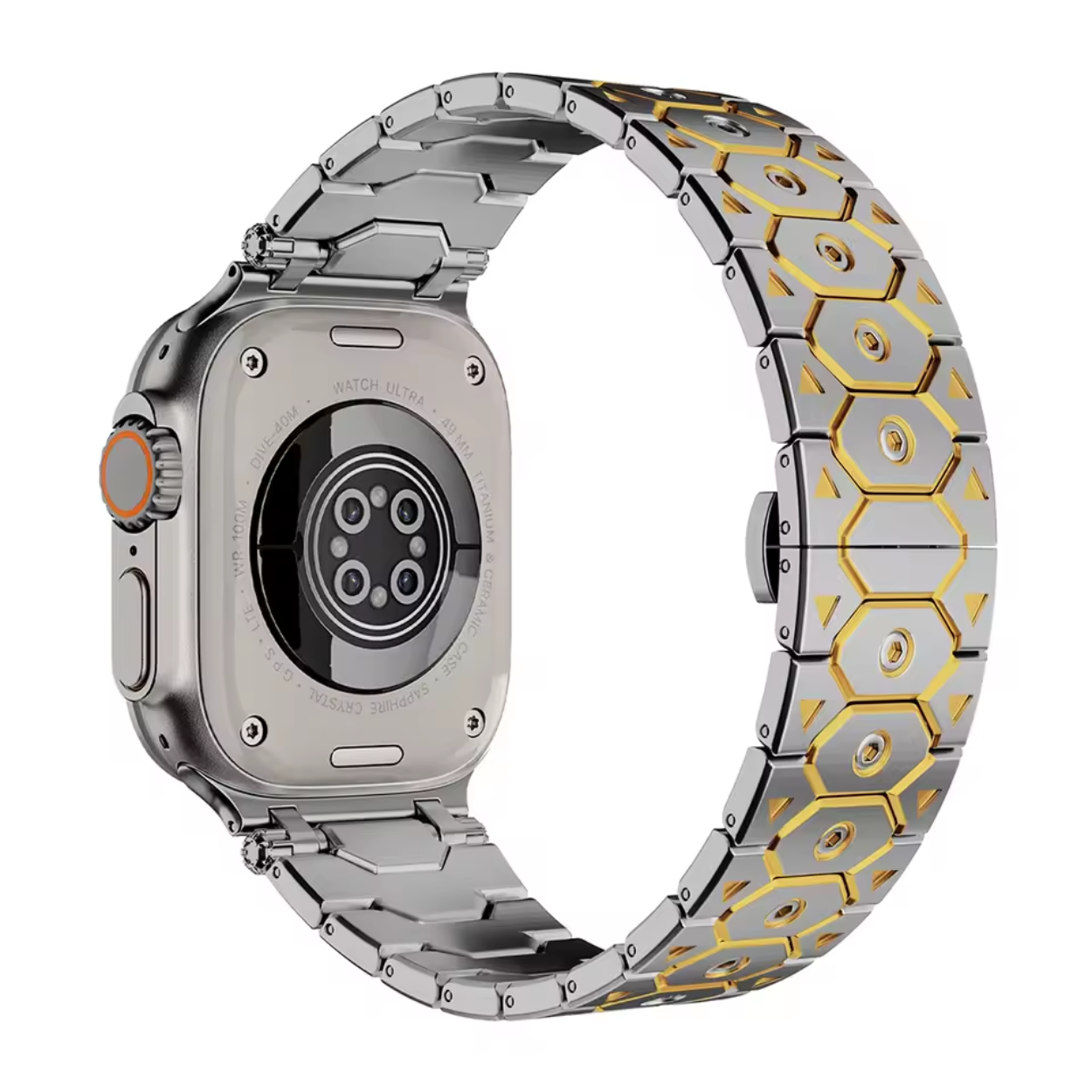 Elegant Black Metal Apple Watch Band