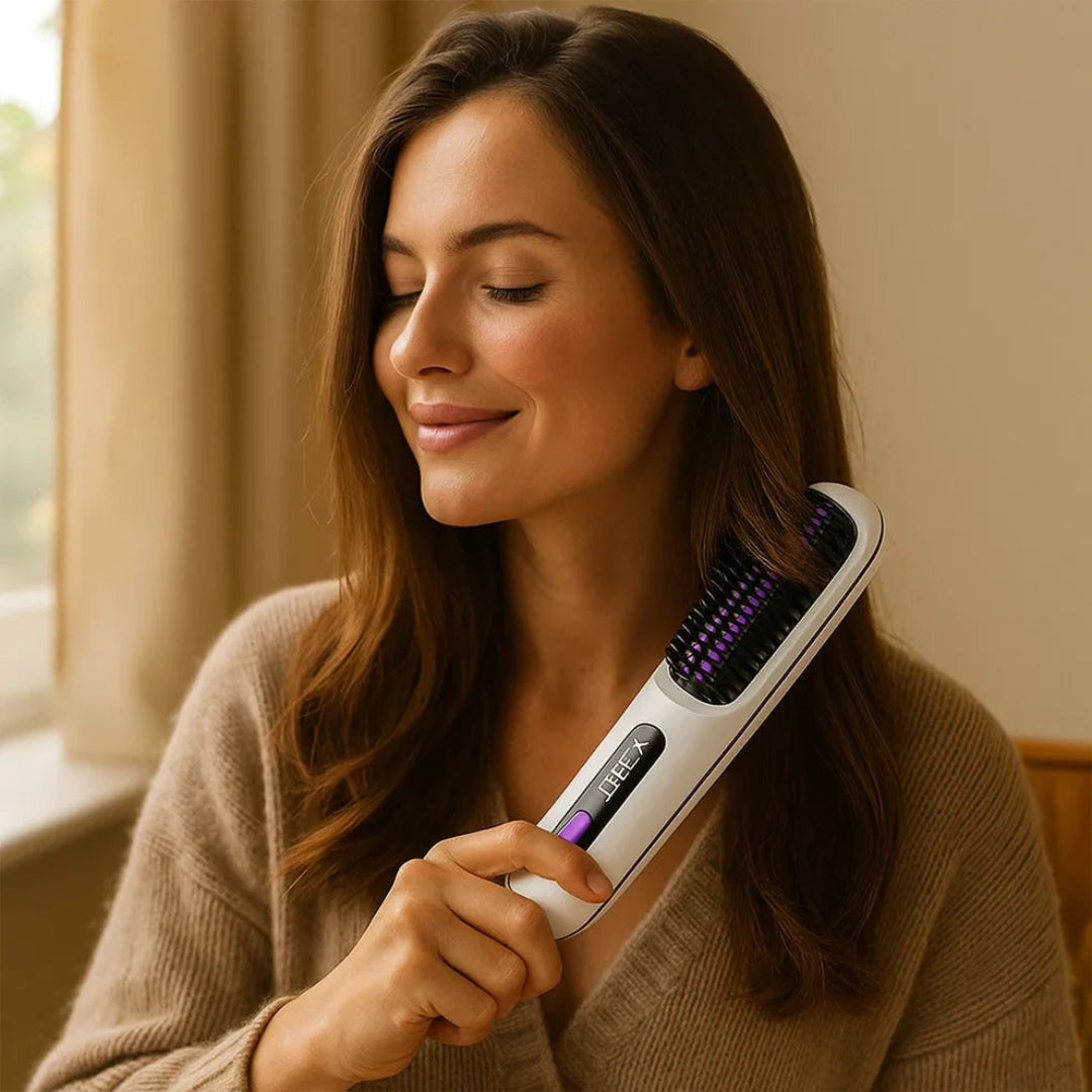 Electric Straightening Brush – Fast Smoothing and Anti-Frizz Shine