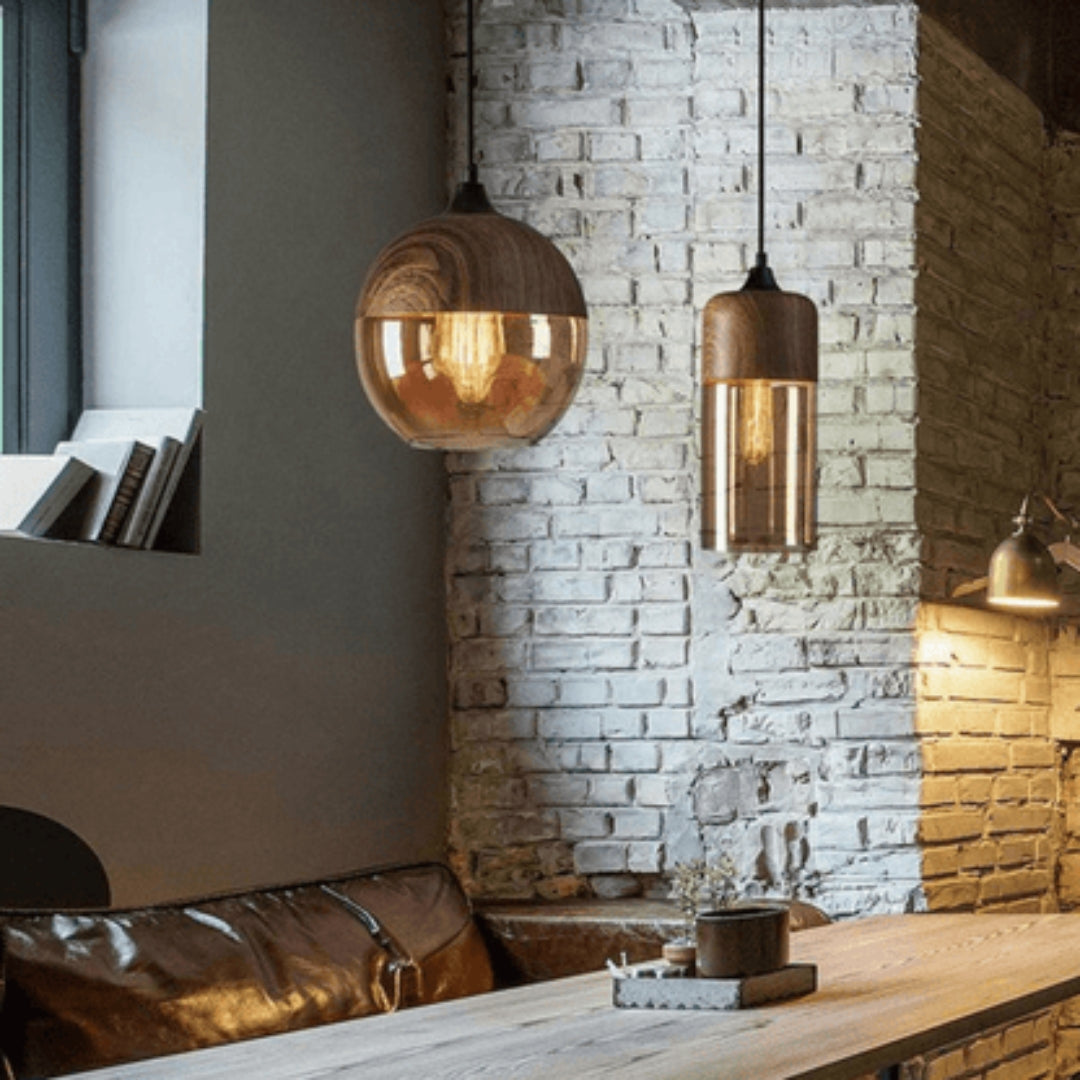 Nordic Design Wooden Ceiling Lamp