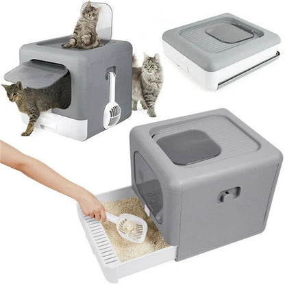 Foldable and Compact Cat Litter Box
