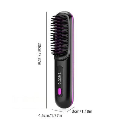 Electric Straightening Brush – Fast Smoothing and Anti-Frizz Shine