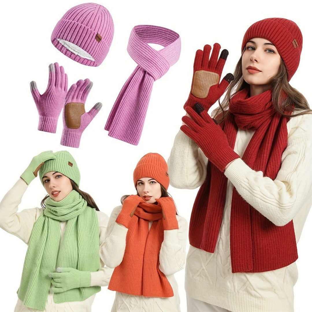 3-Piece Warm and Comfortable Knitted Winter Set