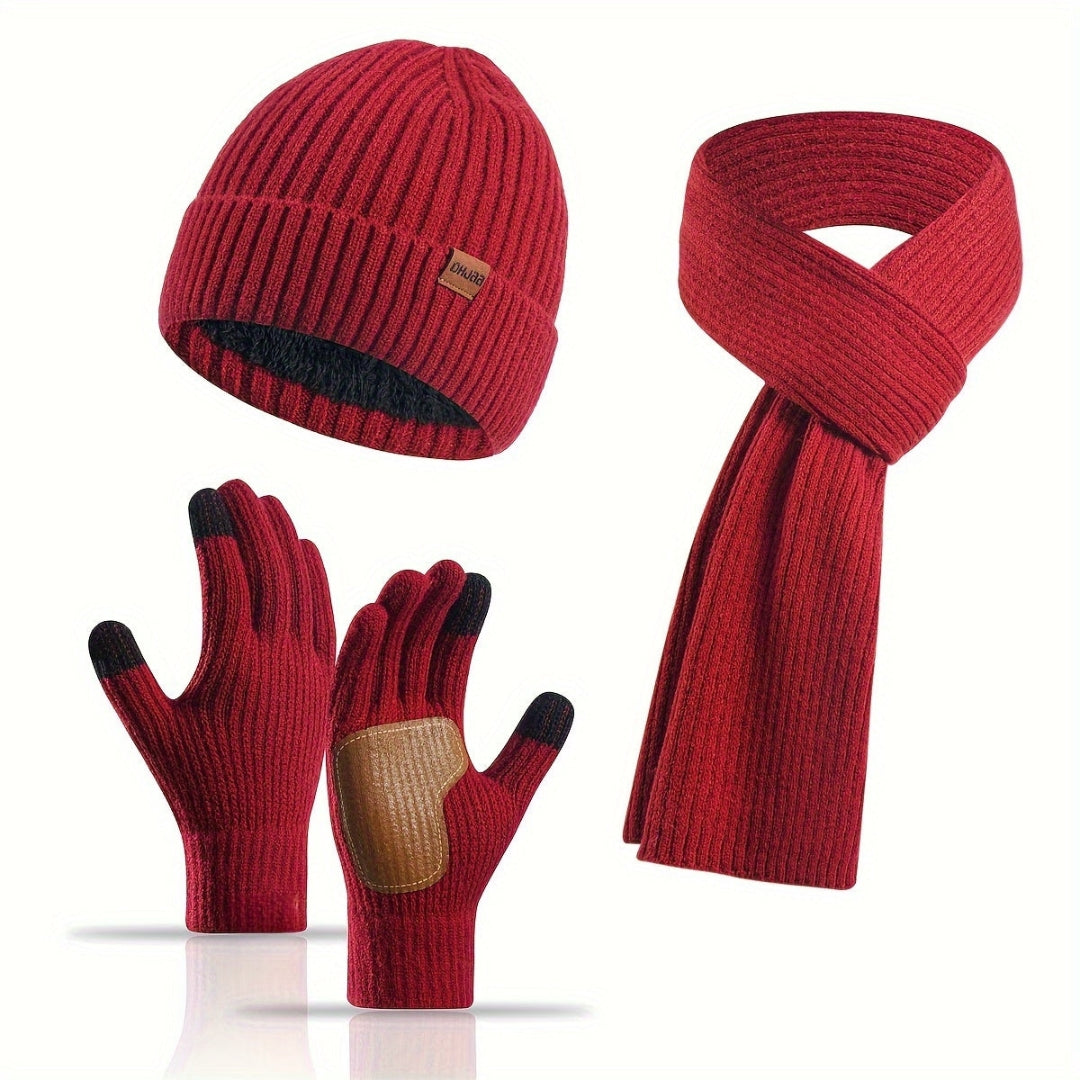 3-Piece Warm and Comfortable Knitted Winter Set
