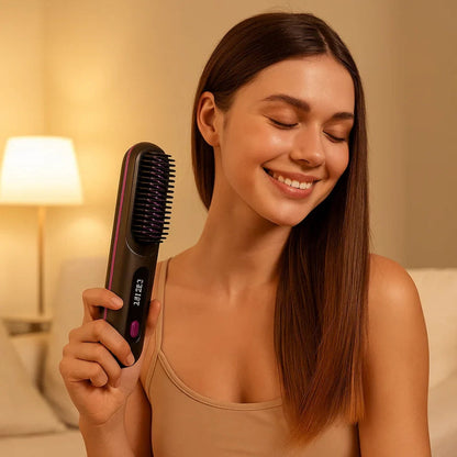 Electric Straightening Brush – Fast Smoothing and Anti-Frizz Shine