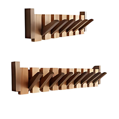 Wooden Wall-Mounted Coat Rack with Design