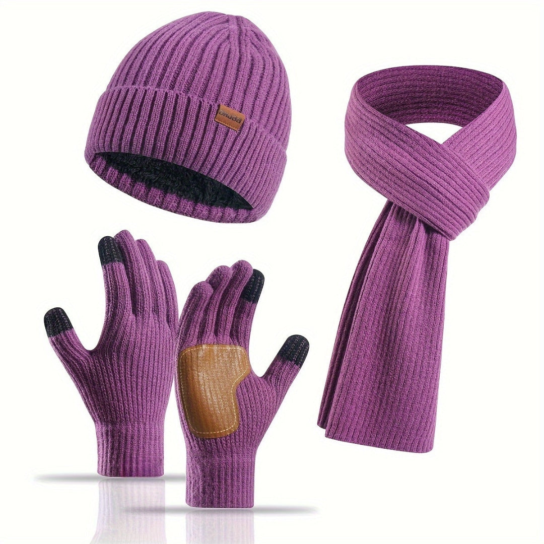 3-Piece Warm and Comfortable Knitted Winter Set