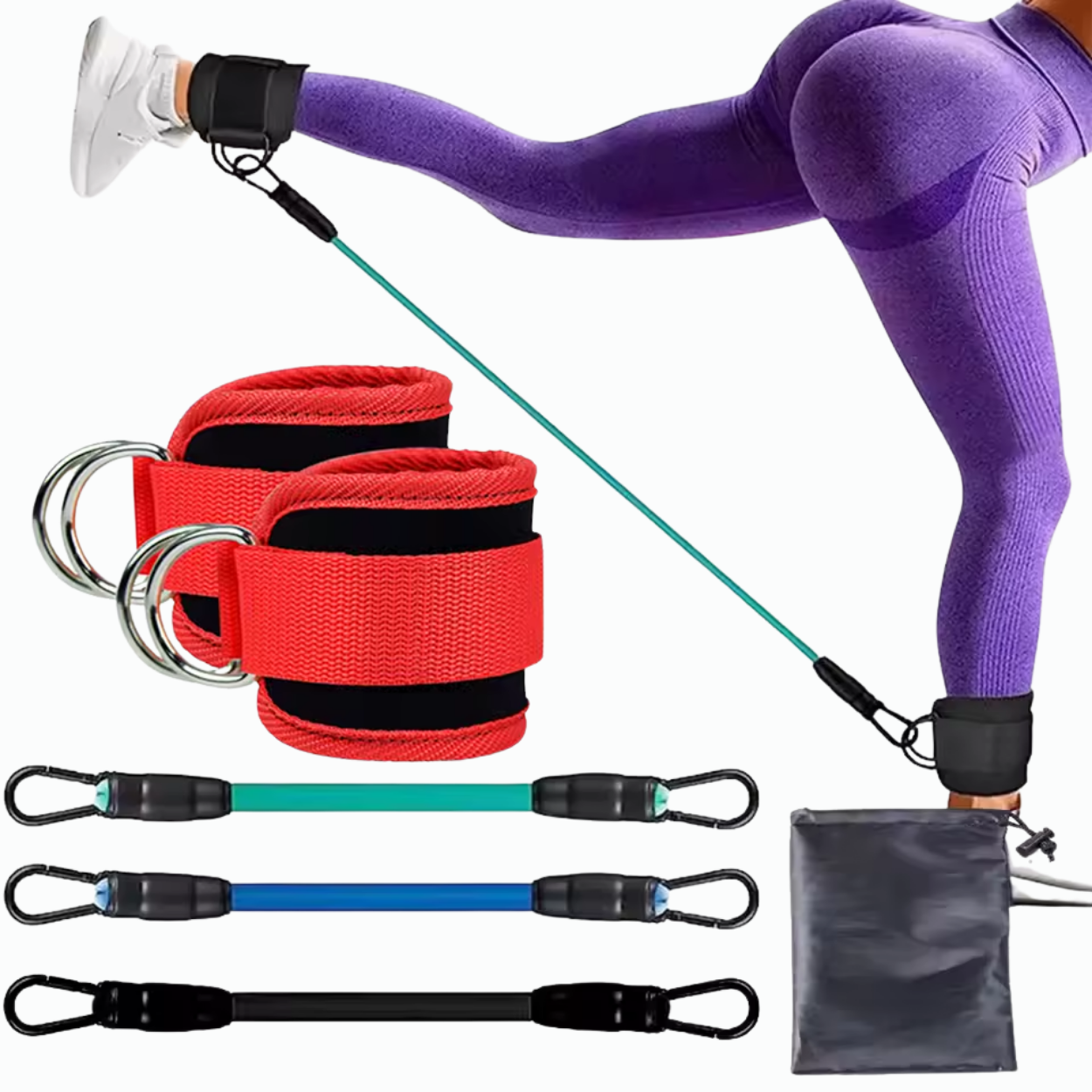 Elastic Fitness Equipment for Glutes and Legs