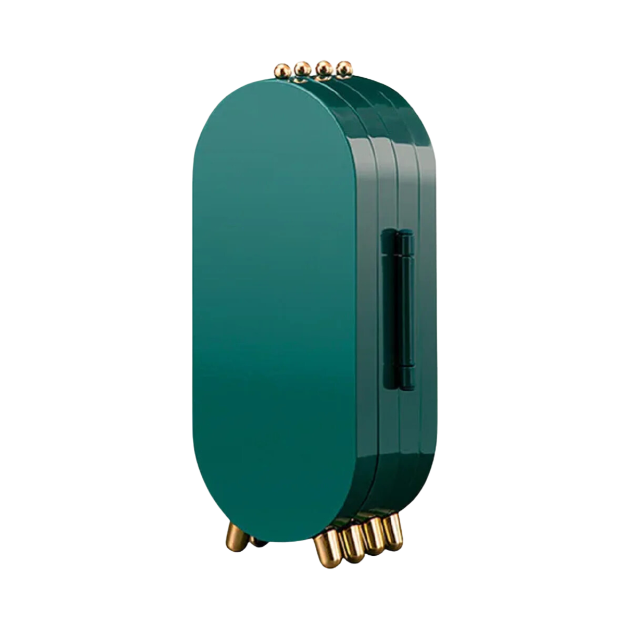 Foldable Jewelry Box with Mirror and Compartments