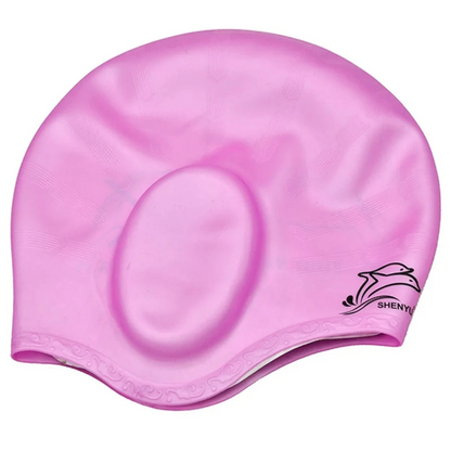 Waterproof Rubber Shower Cap with Ear Protection