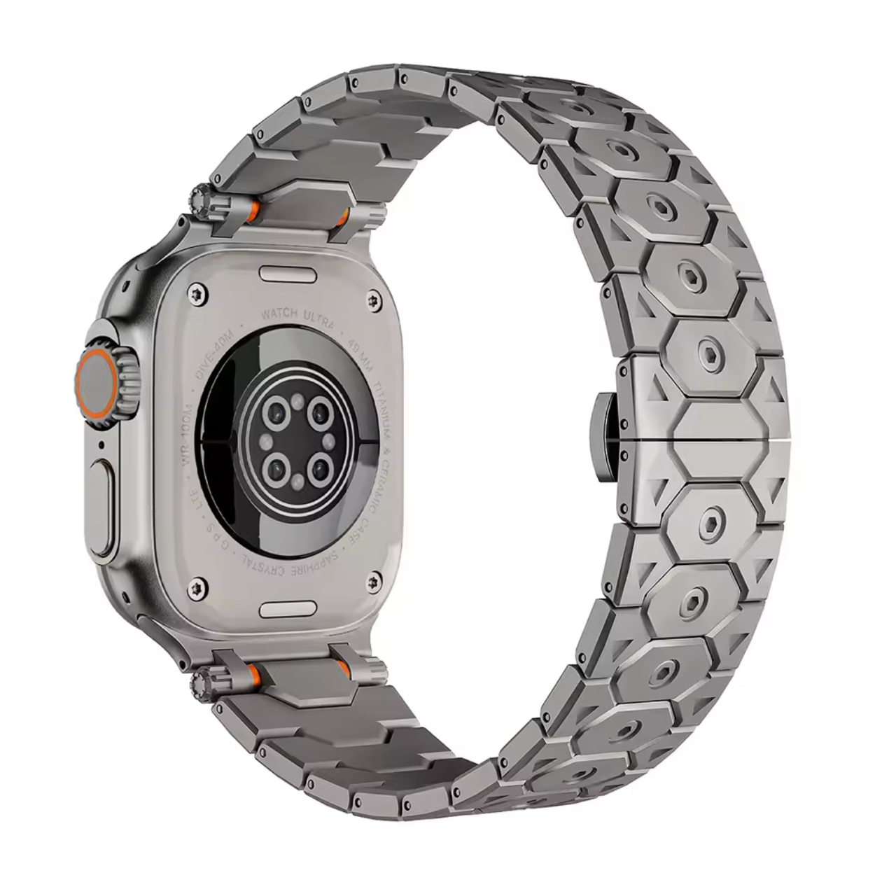 Elegant Black Metal Apple Watch Band