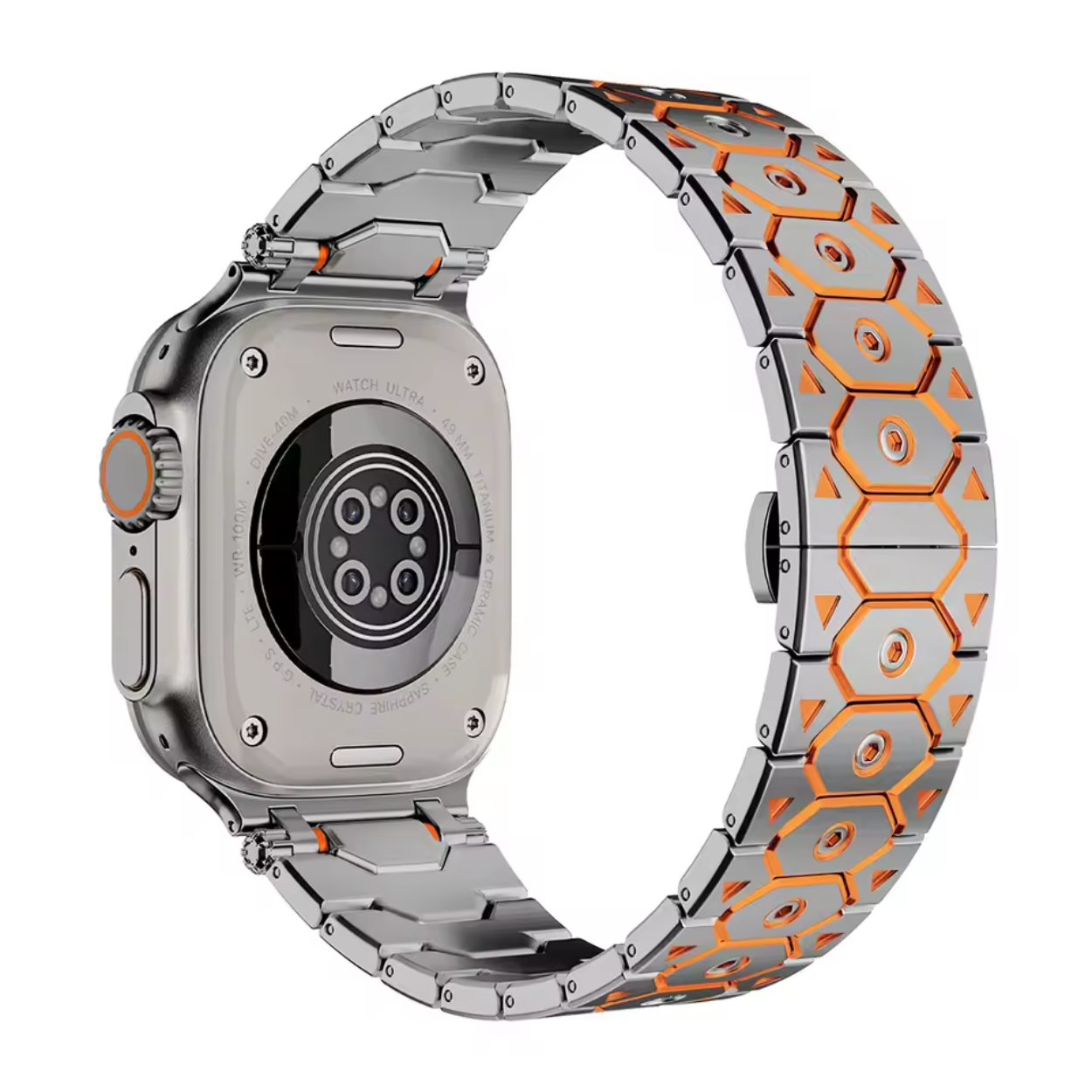 Elegant Black Metal Apple Watch Band