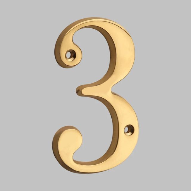Sturdy Modern Brass House Numbers