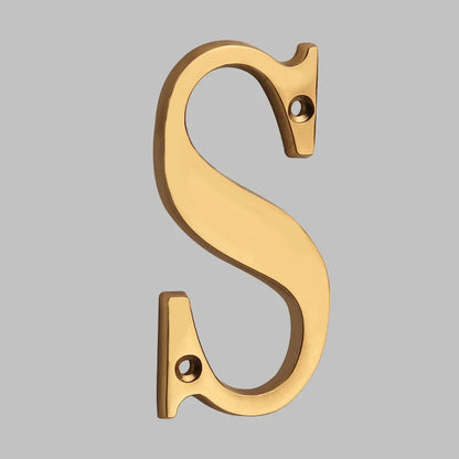 Sturdy Modern Brass House Numbers