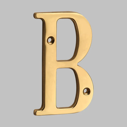 Sturdy Modern Brass House Numbers