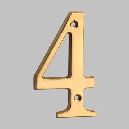 Sturdy Modern Brass House Numbers