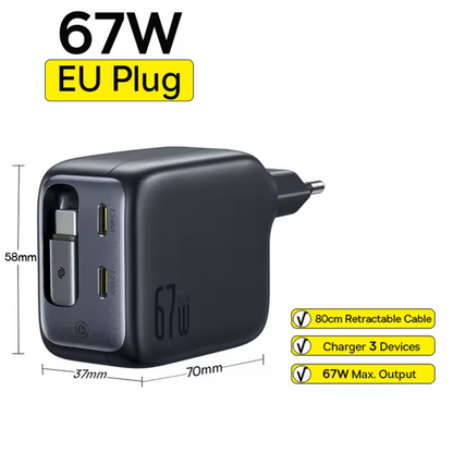 67W Fast and Smart USB-C Charger