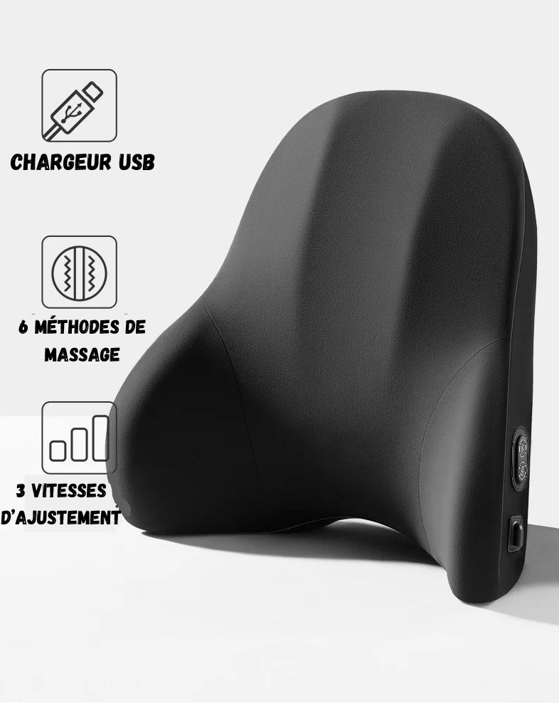 Car Massage Cushion with Vibrations and Adjustable Headrest