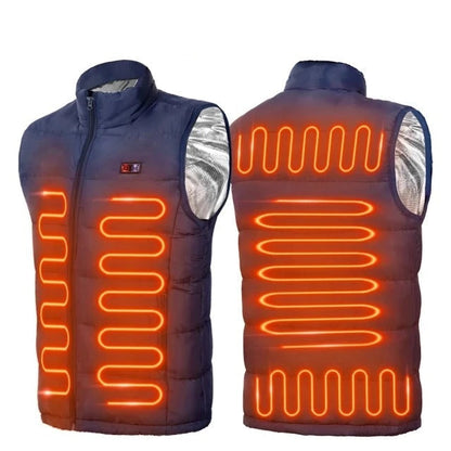 Rechargeable Heated Vest with 9 Heat Zones