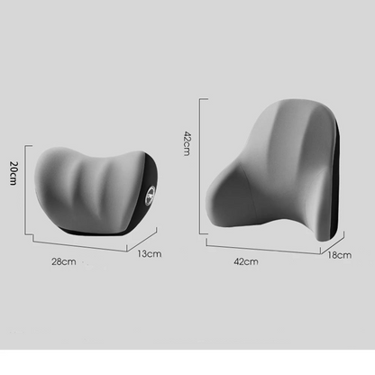 Car Massage Cushion with Vibrations and Adjustable Headrest