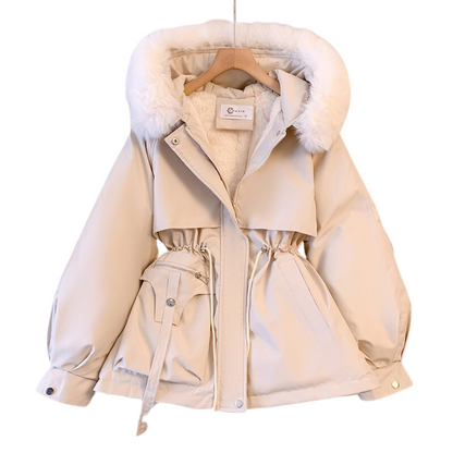 Women's Winter Parka with Hood and Warm Lining