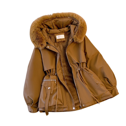 Women's Winter Parka with Hood and Warm Lining