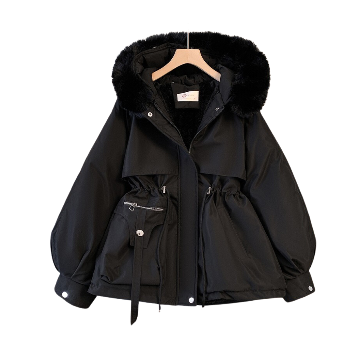 Women's Winter Parka with Hood and Warm Lining