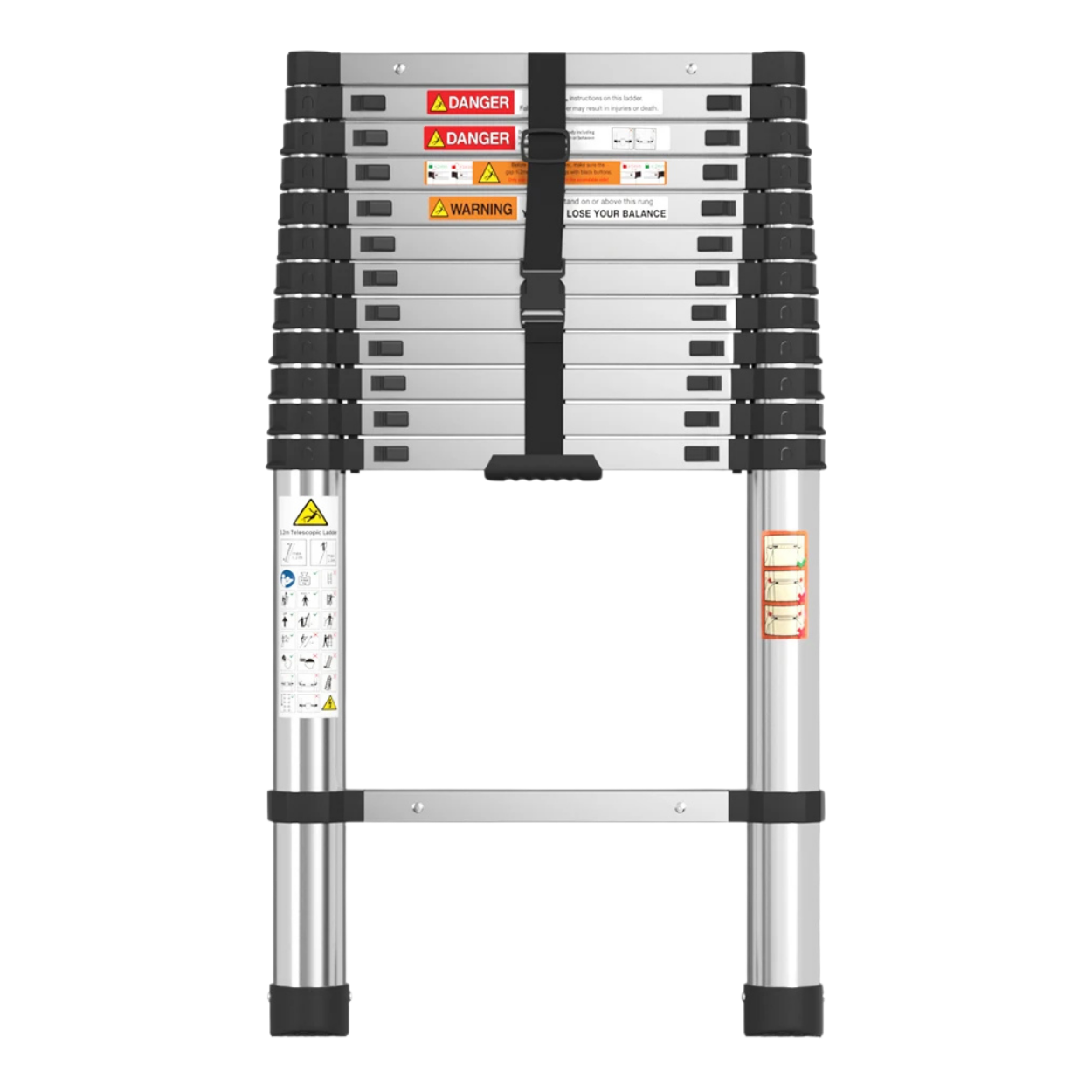 Échelle Télescopique Robuste en Acier pour Travail - Marcherelle