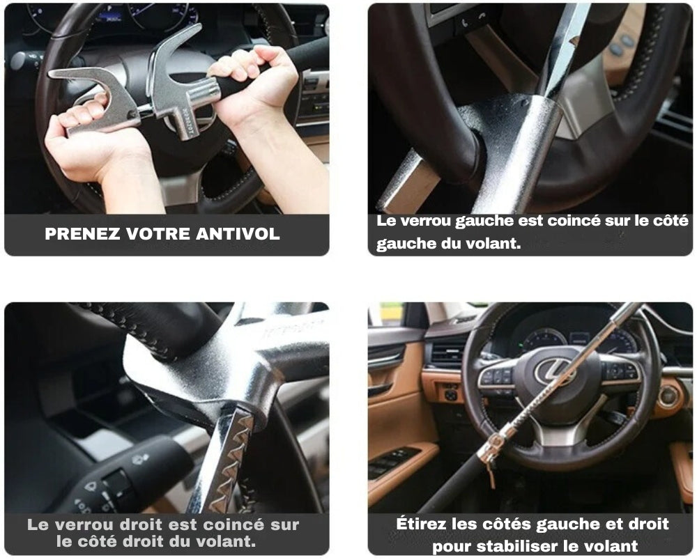 Reinforced Car Steering Lock Anti-Theft