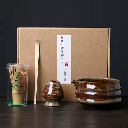 Traditional Japanese Matcha Teapot and Accessories