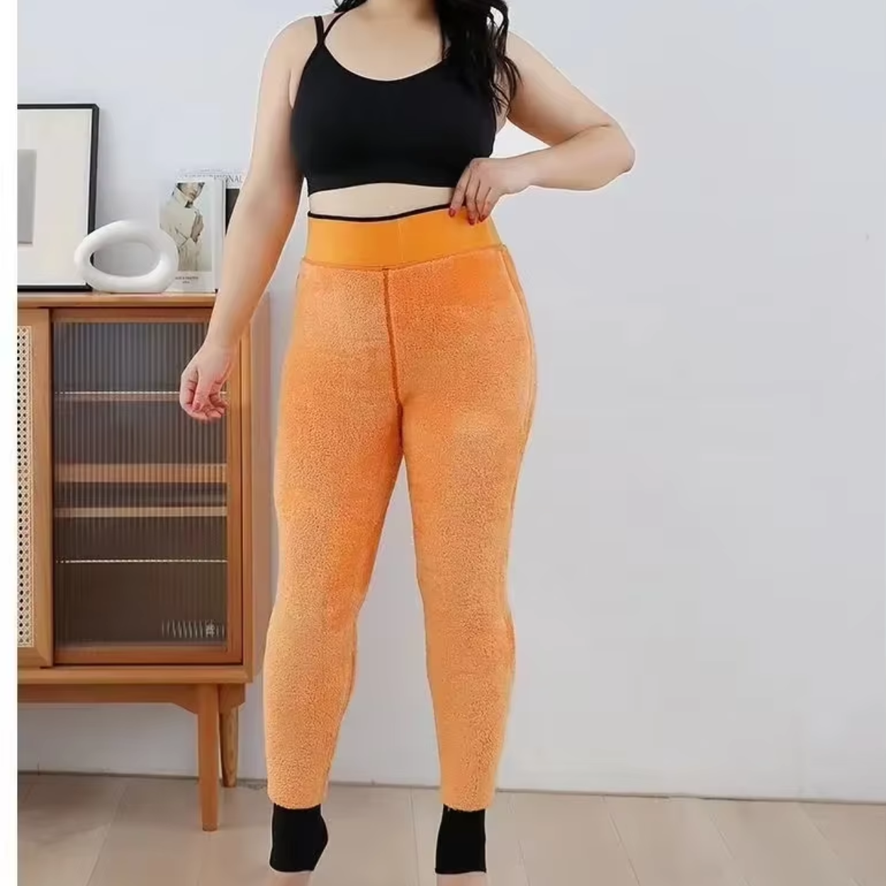 Soft and Warm Plus-Size Leggings for Women