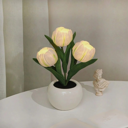 Modern LED Lamp with Flower Pot for Indoor Decoration