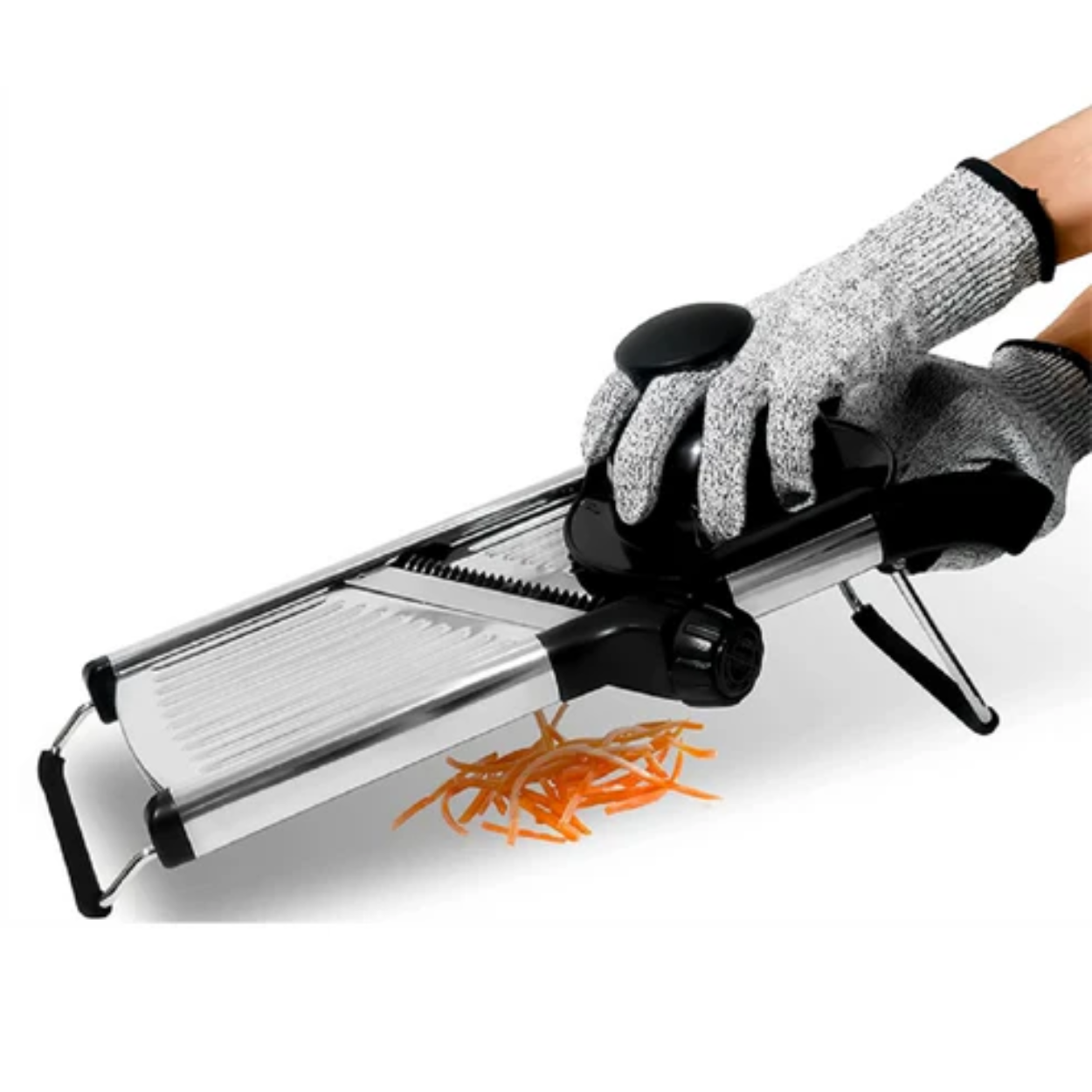 Mandoline Cuisine Inox Ajustable et Lame Tranchante - Marcherelle