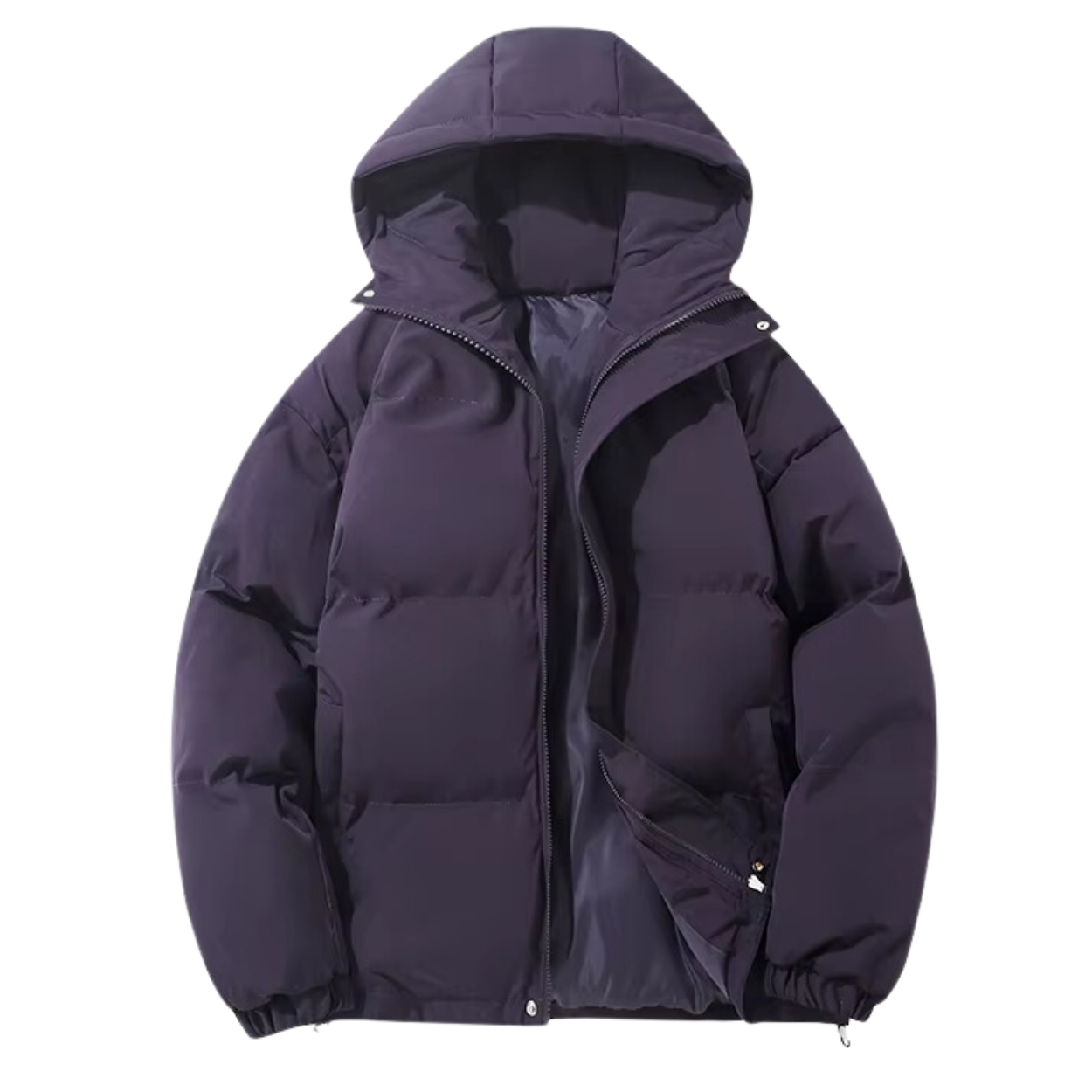 Unisex Winter Coat with Cotton Lining and Removable Hood