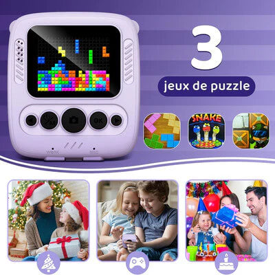 Marcherelle™ – Appareil Photo Enfant Instantané 1080p avec Carte 32Go Incluse