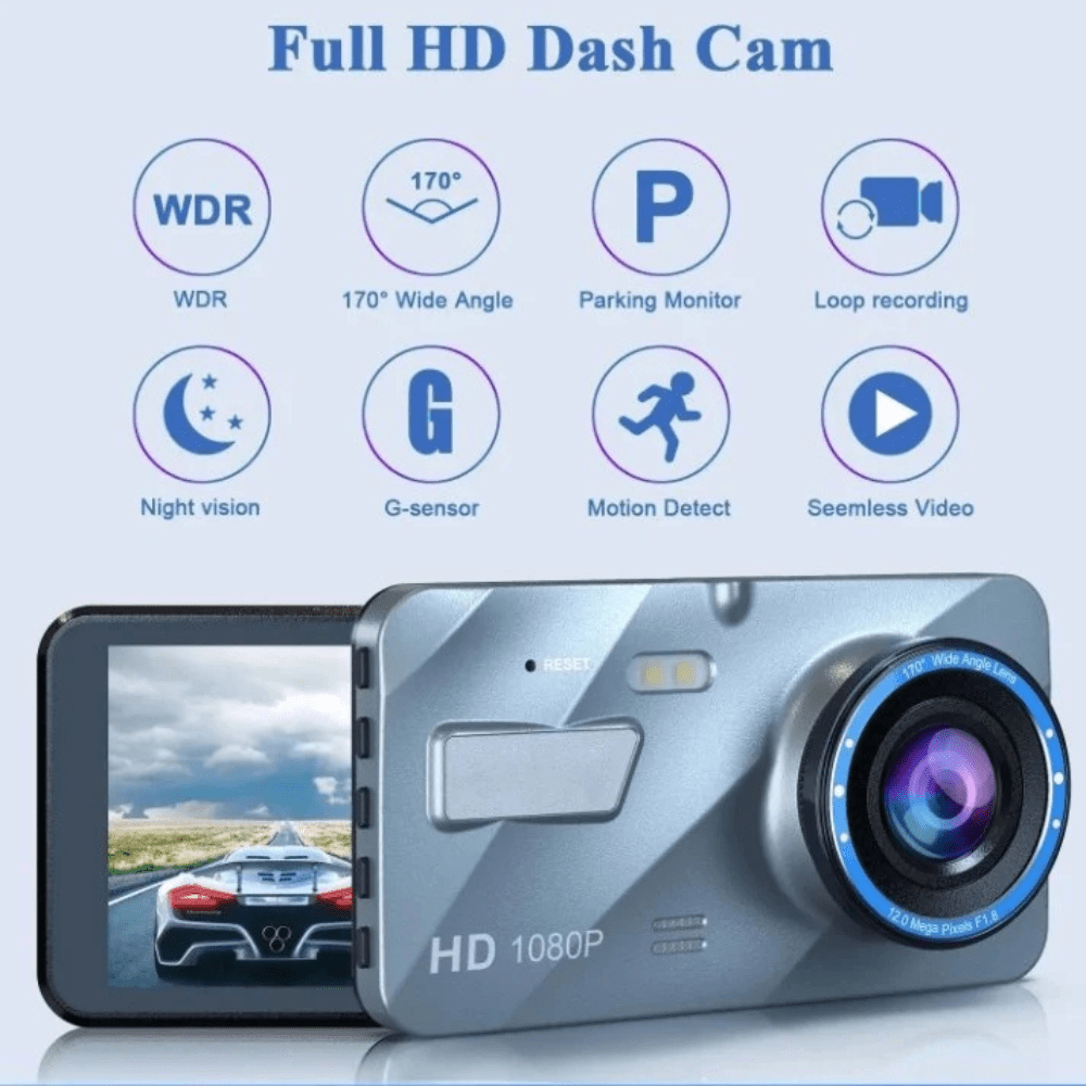 Marcherelle™ – Dashcam Voiture Avant & Arrière avec Vision Nocturne