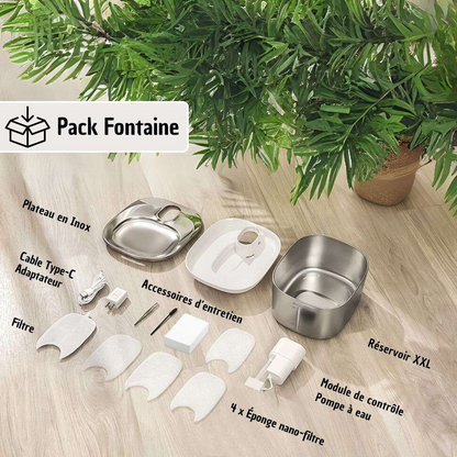 Marcherelle™ – Fontaine à Eau pour Chat sans Fil 4 L, Batterie Longue Durée