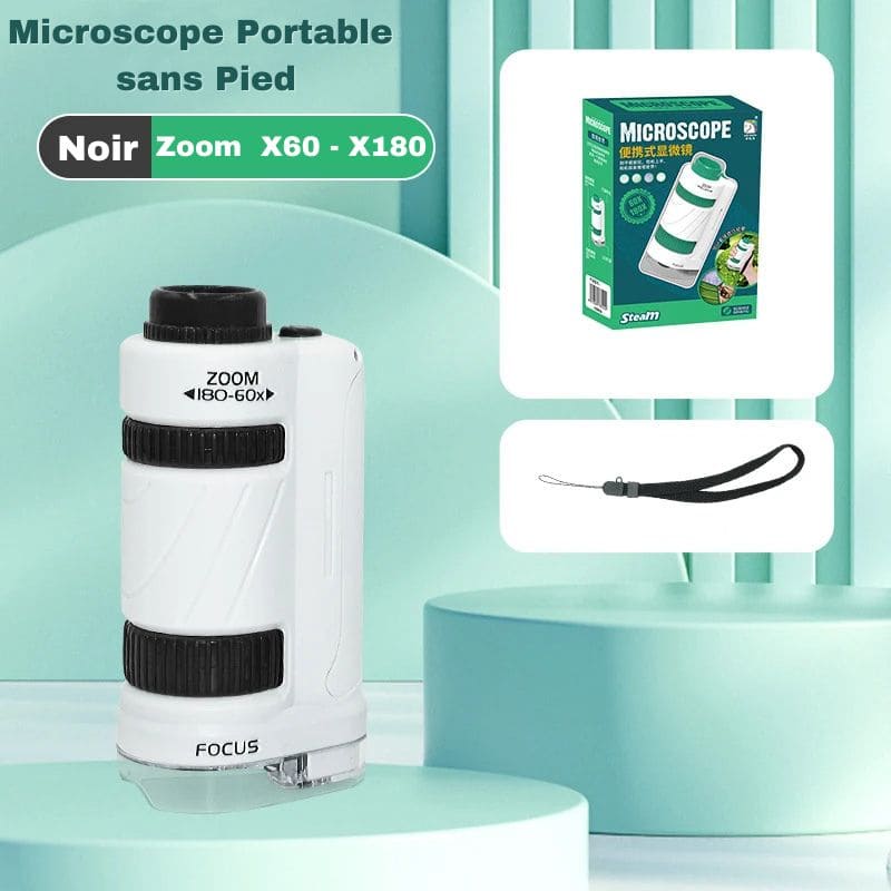 Marcherelle™ – Microscope de Poche Enfant pour Premières Explorations