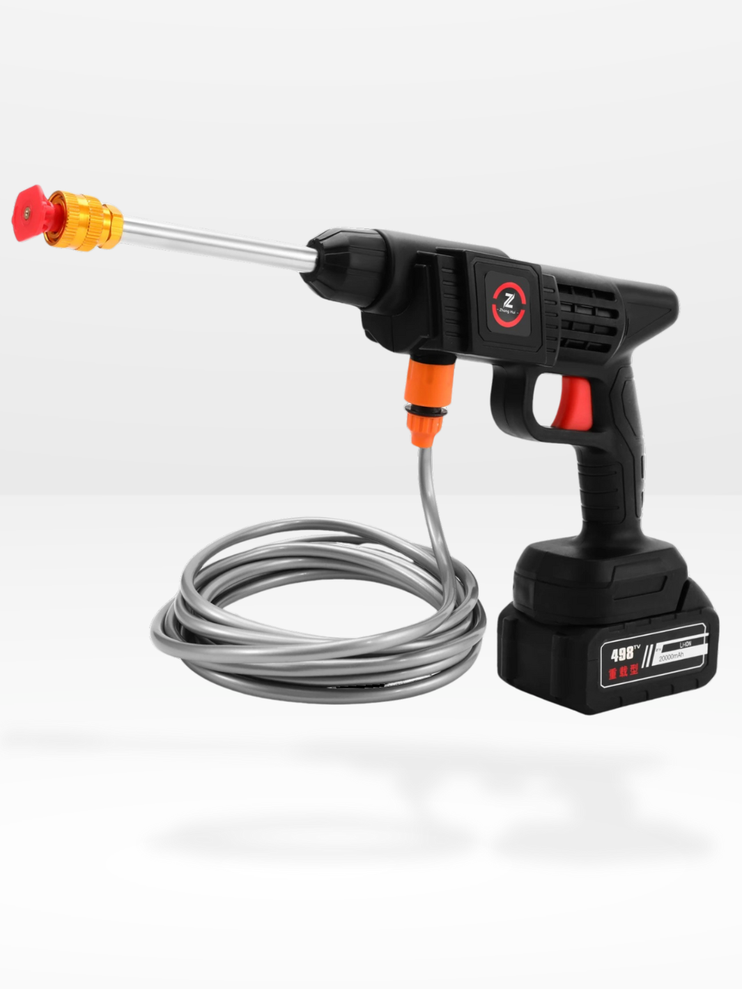 Marcherelle™ – Nettoyeur Haute Pression Sans Fil 50 Bars – Rechargeable 24V, Jet Puissant & Compact pour Voiture, Terrasse, Mobilier