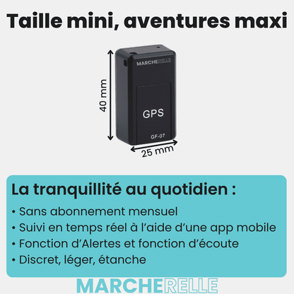 Marcherelle™ – Traceur GPS Vélo Sans Abonnement, Suivi Précis en Temps Réel