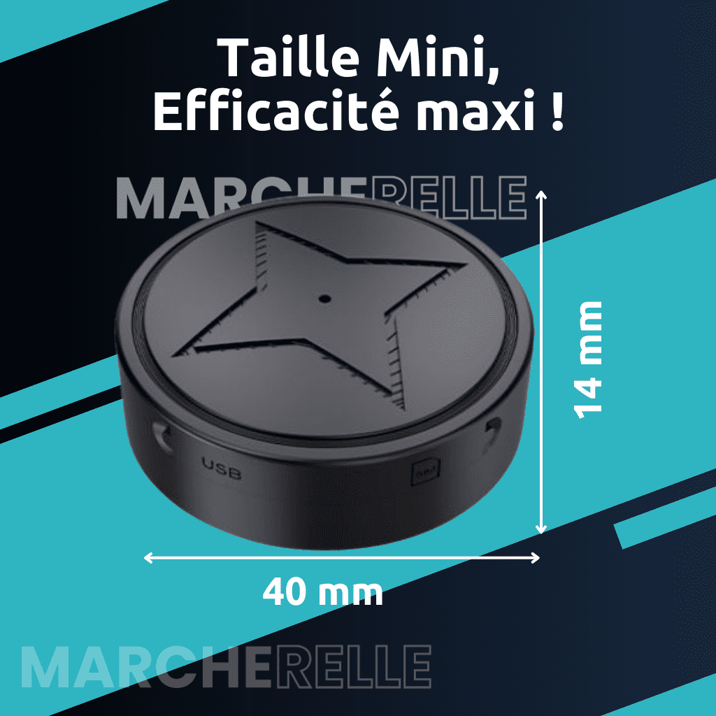 Marcherelle™ – Traceur GPS Voiture Sans Abonnement, Localisation Précise