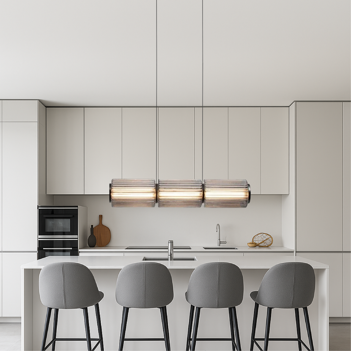 Luminaire Suspendu Verre Élégant LED - Foivo