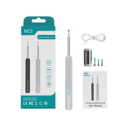 Rechargeable Otoscope with LED Screen for Precise Ear Cleaning