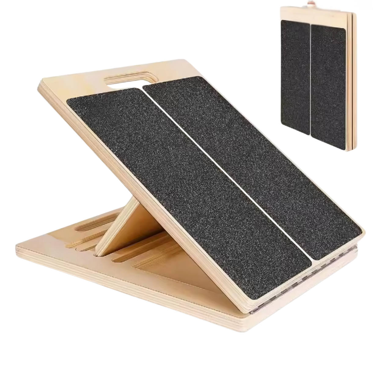 Planche d'Inclinaison Réglable en Bois pour Étirement et Renforcement Musculaire - Marcherelle