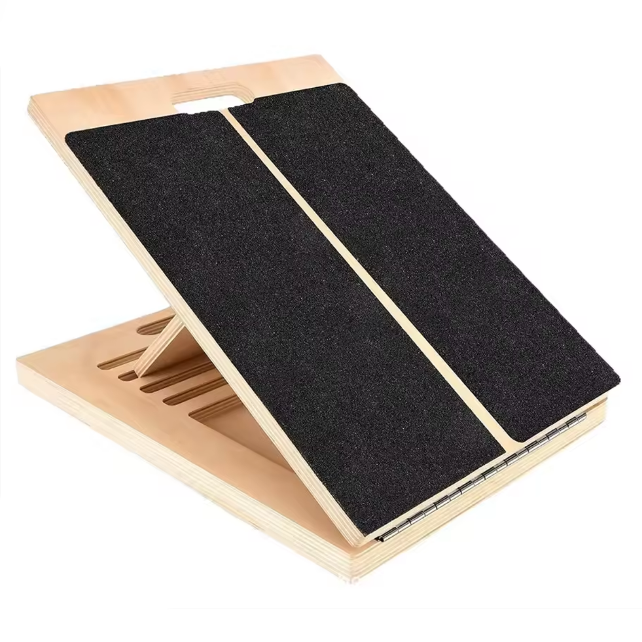Adjustable Wooden Incline Board for Stretching and Muscle Strengthening