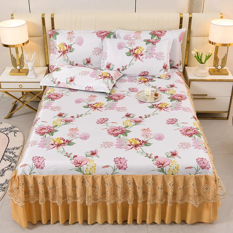 Soft bed skirts in luxurious velvet