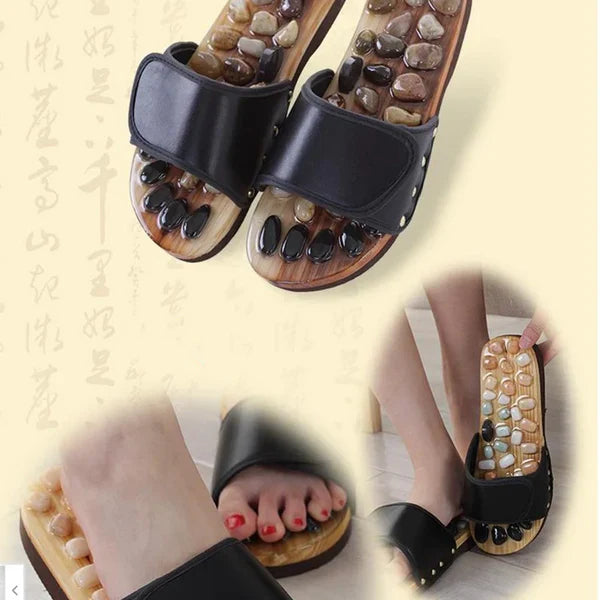 Foot Massage Sandals with River Stones