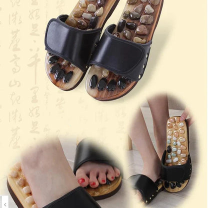 Foot Massage Sandals with River Stones