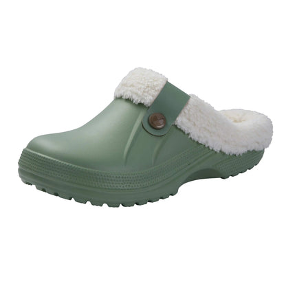 Warm fur slippers non-slip unisex