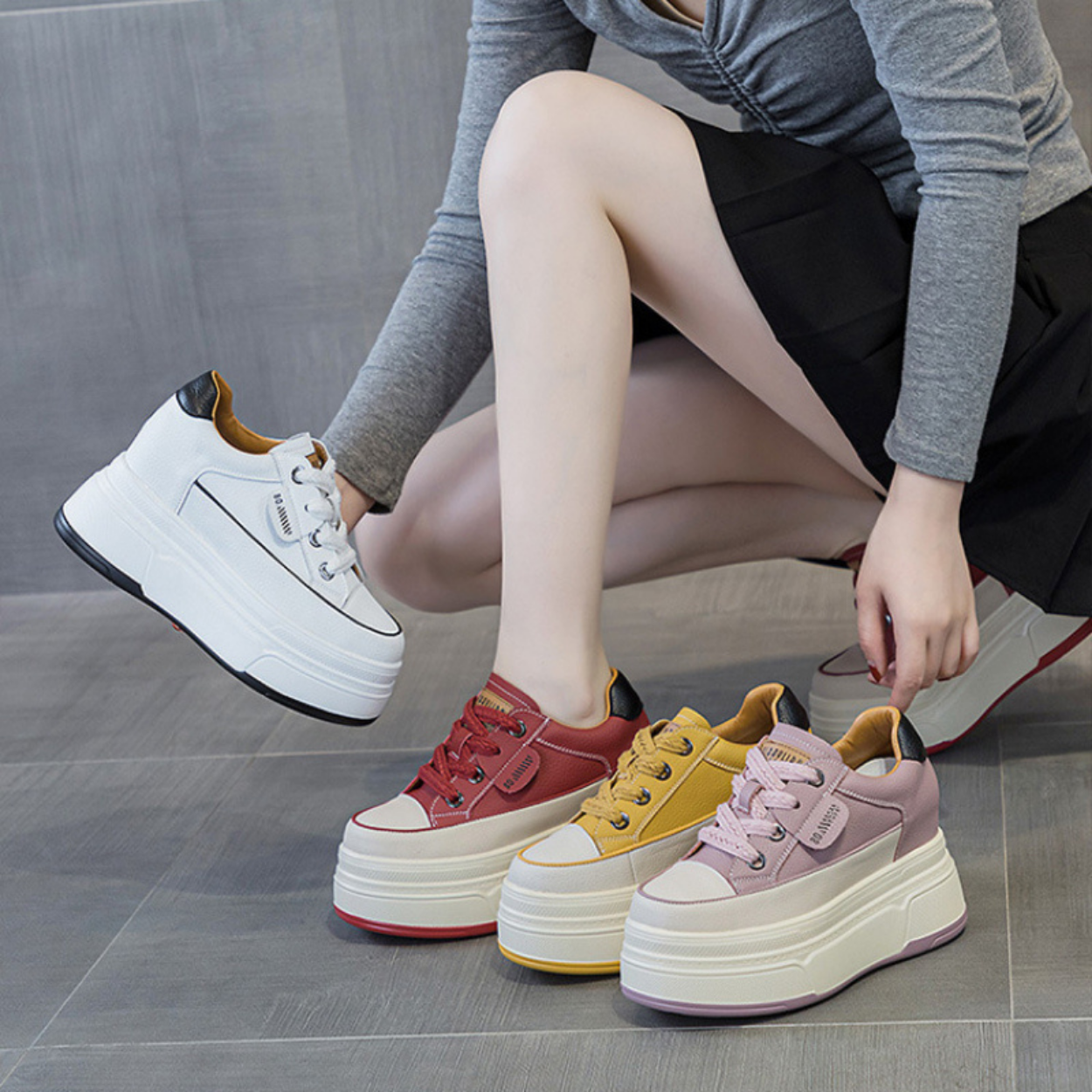 9 cm Platform Elevator Shoes for Modern Women